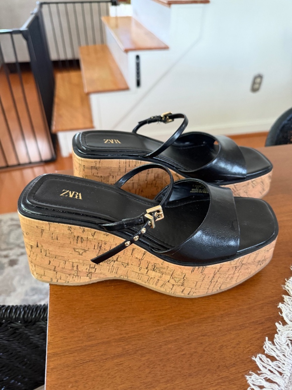 Zara chunky wedge sandals